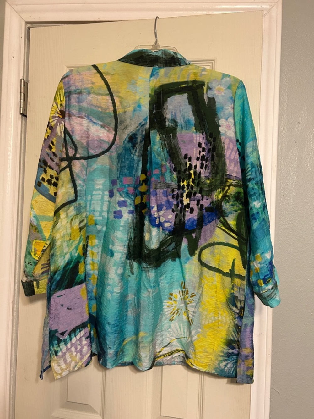 2 for $25 Ali Miles teal pastel blouse - Picture 5 of 7